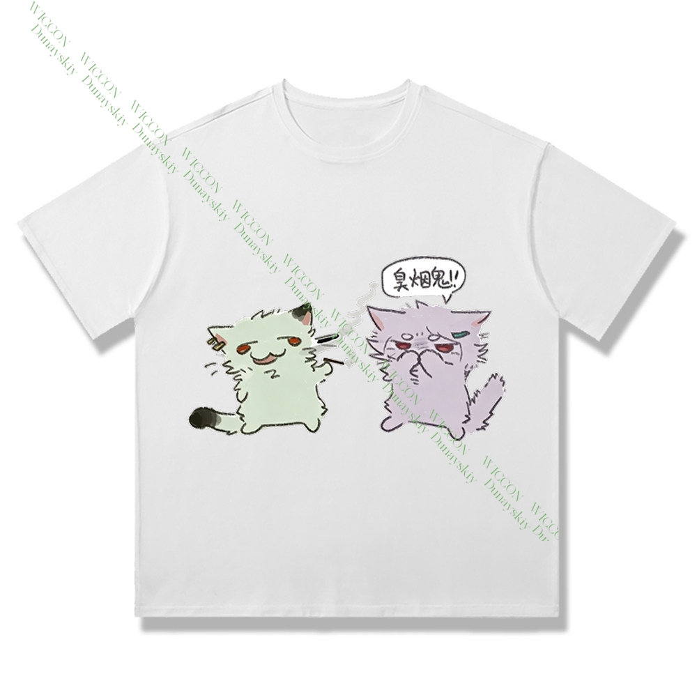 Chainsmoker Cat Yaniko Satou C - Anime Merchandise Shirt ulasan dan harga
