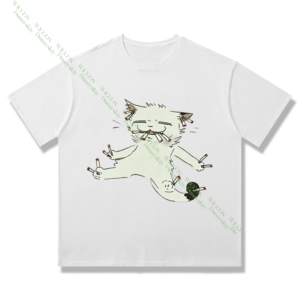 Chainsmoker Cat Yaniko Satou C - Anime Merchandise Shirt ulasan dan harga