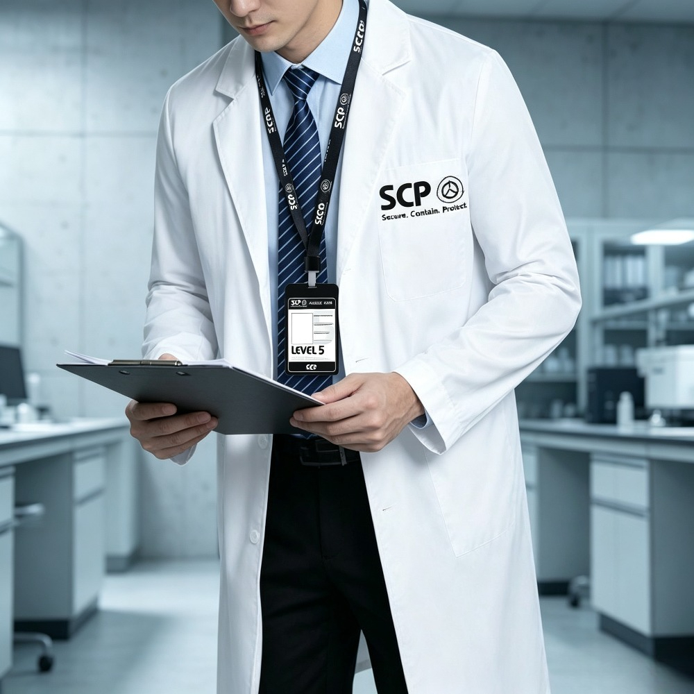 SCP Merchandise White Lab Coat - Anime Merchandise Jacket ulasan dan harga