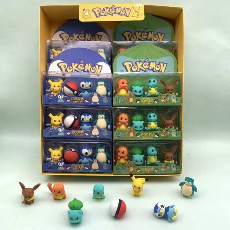 Pokémon figurine erasers, cute - Erased Anime Merchandise ulasan dan harga