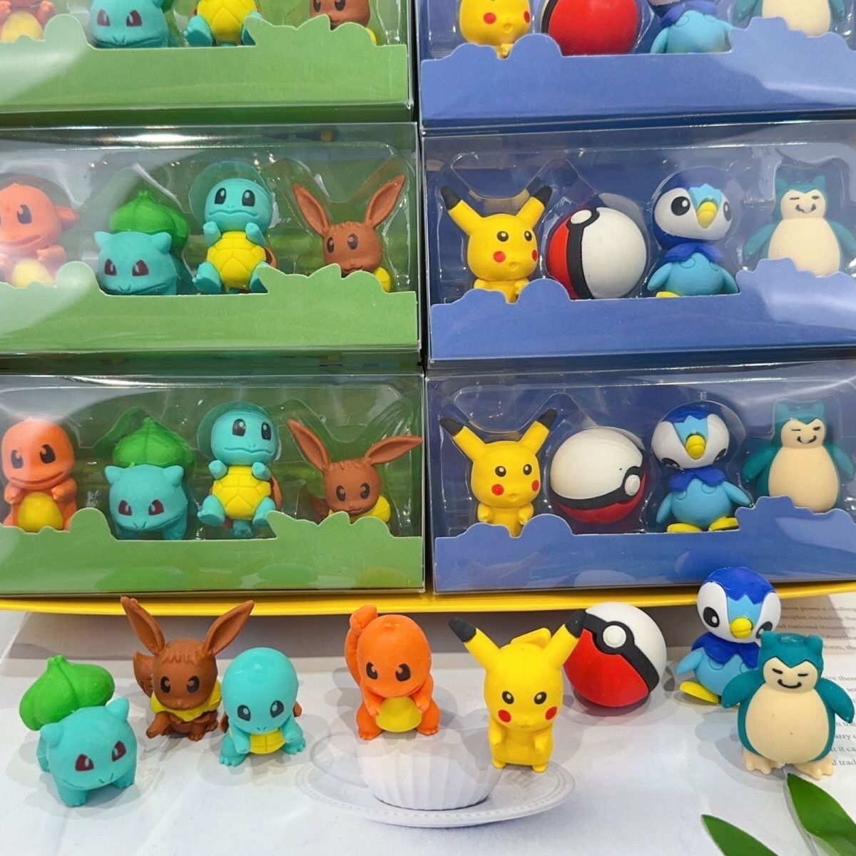 Pokémon figurine erasers, cute - Erased Anime Merchandise ulasan dan harga