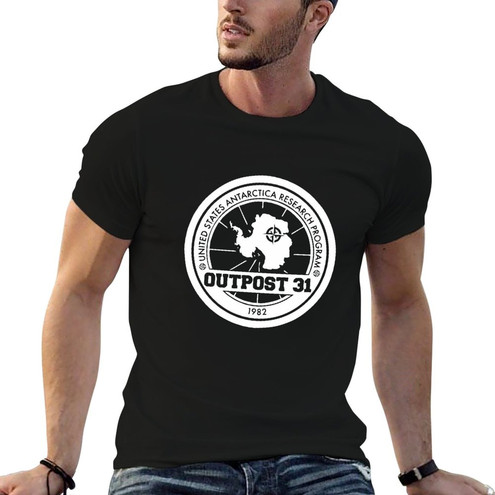 Outpost 31 Logo MERCHANDISE T- - Anime Merchandise Shirt ulasan dan harga