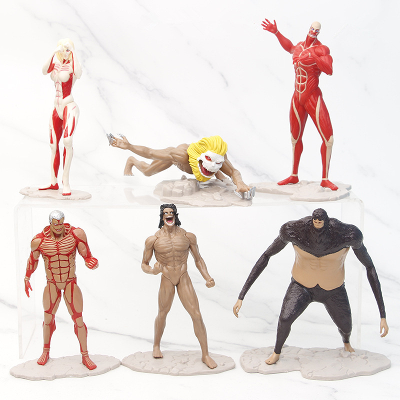 8pcs Attack on Titan Anime Fig - Kotobukiya Artfx ulasan dan harga